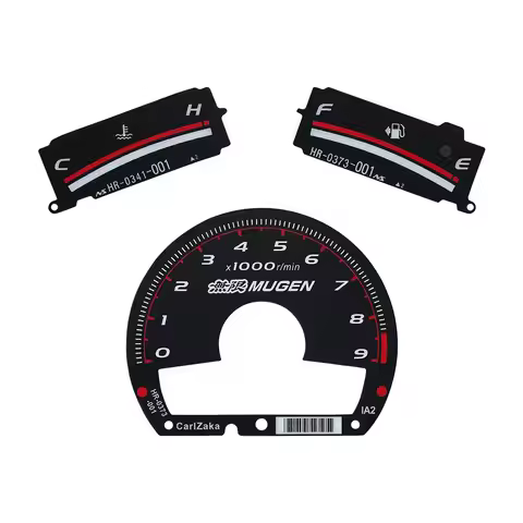 Gauge Face Cluster Overlay for Honda Civic FA5 FG2 FA1 FD1 MUGEN Style Speedometer Dials Black