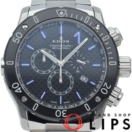 Edox ChronoOffshore 1 計時碼錶 45mm ChronoOffshore 計時自動腕錶 10221-3M-NIBU2 帶錶盒和保固卡 不銹鋼/陶瓷 男士腕錶 黑色碳拋光 成色極佳 