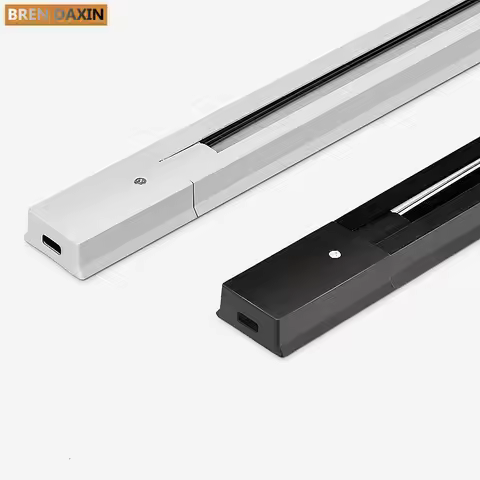 LED Track 0.5m 1m Light Track Strip Clothing Store Background Wall Aluminum 2-Wire System Track Ligh
