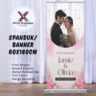 Print Pink Moment Wedding Banners 60x160 Cm, Free Request