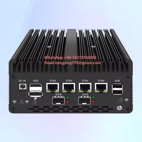 8505 Industriel Pfense Pfsense Firewall 4 Rj45 Lan Network Portu Porta Port 2 10G 10Gb Server Fanles