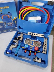 CHOP ชุดบานแฟร์ พร้อมเกจวัดน้ำยาแอร์ และ สายน้ำยา ใช้กับน้ำยา R22 R32 R410 R134A สินค้าพร้อมส่ง