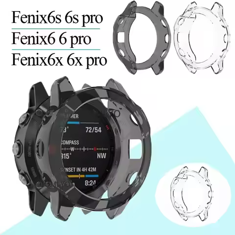 Protective Case For Garmin Fenix 7 7S 7X Pro Solar 6 6S 6X Pro TPU Transparent Protector Smart Watch