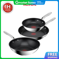 Tefal | Tefal Induction Stainless Steel Simply Chef Frying Pan 3-Piece Set (Pan 24cm + Pan 28cm + Wo