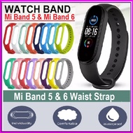 Mi Band 5 6 /M5 M6 Replacement Silicone Strap Smart Watch Strap (Ready Stock)