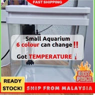 (SL) Full Set Small Aquarium 6 Colour Changing SH-260 Mini Aquarium Office Tank Small Aquarium