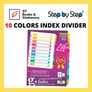 SBS A4 10 Colour Index Divider Paper / Paper Organizer /Paper Organiser / Colour A4 Index Divider