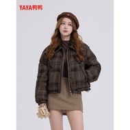 Duck Duck Official Flagship Store 2025 Long-Sleeved Retro Hong Kong Style Stitching Short Jacket War