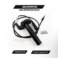 Gas Spontan Kabel Panjang & Handgrip Universal untuk Motor Matic Bebek Kabel Gas Panjang