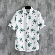 M-5XL Short Sleeve Shirt Men Hawaii Plus Size Loose Casual Top
