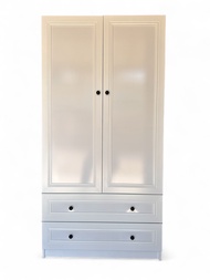 🔥ราคาถูก🔥Hawa 90 Furniture 🥼ตู้เสื้อผ้าบานเฟรม 2บาน 2ลิ้นชัก 40*90*180