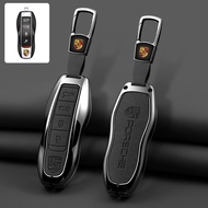 Metal Car Key Cover Protector Accessories For Porsche Cayenne 958 Macan 911 Panamera 996 991 Boxster