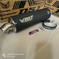Racingknalpot DST Racing BV coating 4.5 inch tube length 35cm inlet 50 mm