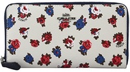 Coach Women s Tea Rose Flora Accordion Zip Wallet Chalk Multi, Syle F57649