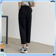 Eyouth 10133  High waist straight leg pants women casual pants