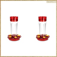 [K O G X] 2X Plastic Hummingbird Feeders for Outdoors 15 Ounces Red Hummingbird Feeder with 5 Feedin