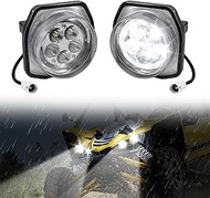 UTVSXPERT LED Headlights Assembly, Front Head Lamp High-Low Beams Halo Ring DRL Lights for Yamaha Wolverine X2 X4 2018-2023, YZX1000R 2016-2024 Accessories (Replace #2UD-84300-00-00)