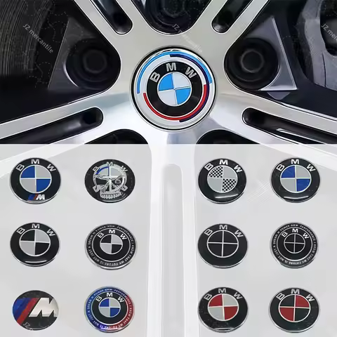 BMW 4pcs-60mm automobile wheel hub sticker logo rim cover badge For X1 X3 X5 X6 Z4 M2 M3 M4 modified