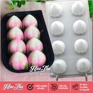 Peach jelly mold (pack of 8) filled with 3D and 4D jelly