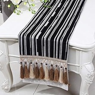 Ceremony Kung Fu Tea Table Flag Striped Cotton And Linen Table Flag Coffee Table Flag Bed Flag (Colo