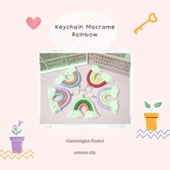 GANTUNGAN Macrame Keychain/macrame Keychain/Rainbow macrame