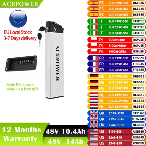 Ebike Battery 48V 10.4Ah 12.8Ah 13.6Ah 14Ah Folding Built-in Electric Bicycle Battery for Lafly X3 s