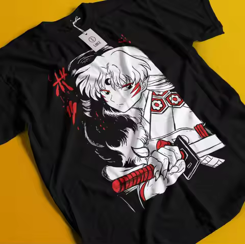 Inuyasha Shirt Sesshomaru Tshirt Kagome Higurashi T-Shirt Miroku Tee Naraku Koga