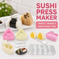 Onigiri Mold Triangle Rice Ball Sushi Press Maker Reusable Bento Tool Acuan Nasi Sushi PP Mudah