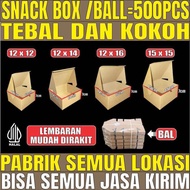 Snack Box 12x12 / 12x14 / 12x16 / 15x15 Box Brown Kraft Cake Box Sheet Per Ball JsKrm SBY