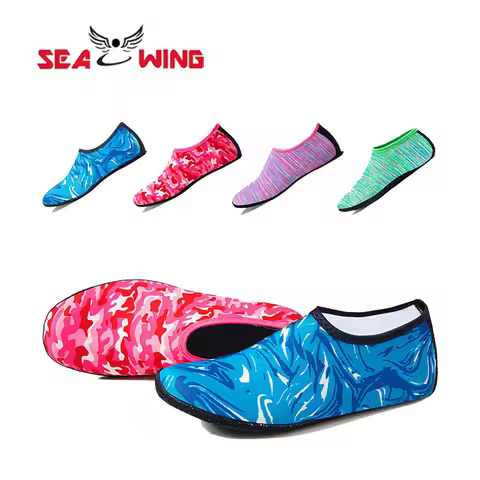 Summer Outdoor Beach Shoes and Socks for Women Swimming Non slip Soft Bottom Quick drying Creeper So