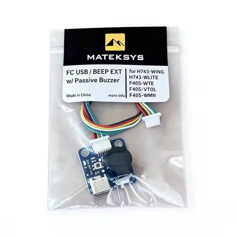MatekSys FC USB/BEEP EXT Module w/ Passive Buzzer - for H743-WING F405-WTE F405-VTOL F405-WMN