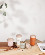 日本 MOMOCONCEPT Ice Latte 冰拿鐵 雙層不銹鋼真空咖啡杯 280ml