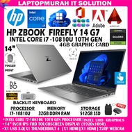 HP ZBOOK FIREFLY 14 G7 WORKSTATION - INTEL CORE I7-10810U 10TH GEN / 32GB DDR4 RAM / 1TB SSD STORAGE