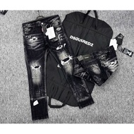 Dsq Gray Jeans Code D2-031 Version 4 Buttons Metal Logo Soft Denim Dsq Tapered Leg