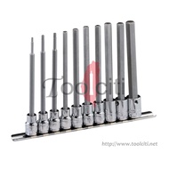 3-Point Inch Hexagon Screwdriver Bit+Socket 10-Piece Set (BS-310HSL) Socket Bit Convex Sock
