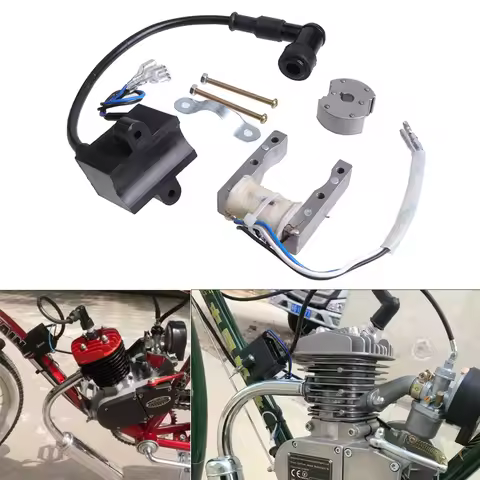 Magneto Stator Ignition Coil CDI For 49cc 60cc 66cc 80cc Engine 2-Stroke Motorized Bicycle Bike Acce