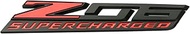 C7 Z06 Supercharged Emblem 3D Badge Nameplate Logo Replacement for 2015-2019 C7 Corvette 6" x 7/8" (