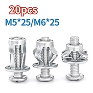 20pcs M5/M6 Rivet Nut Jack Nut Petal Nut Screw Metal Car Screw Nut