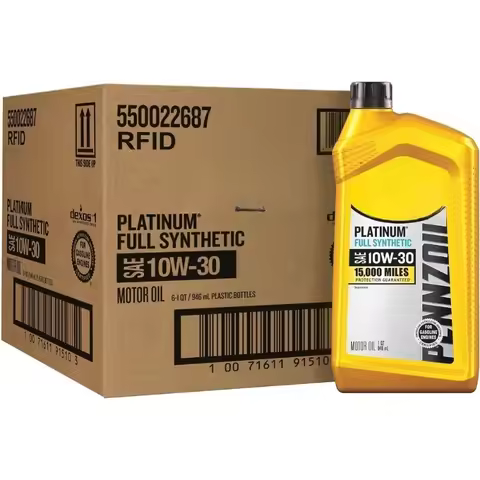 Full Synthetic 10W-30 Engine Motor Oil 1 Quart 6 Pack