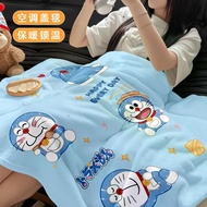 Doraemon Anime Flannel Blanket Children's Room Student Dormitory Nap Blanket Office Lunch Break Shaw