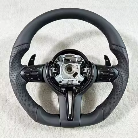 Interior Leather Steering Wheel For BMW 3 5 Series F10 F15 F20 F22 F30 F32 F36 F80 F82 M3 M4 M5 E90 