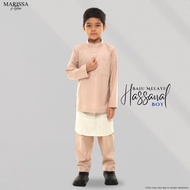 Baju Melayu Boy Nude Champagne Baju Melayu Budak Lelaki Japanese Cotton Cekak Musang Nude Brown