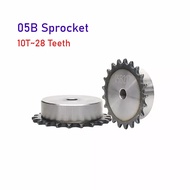 1pcs 05B Sprocket 10T~28 Teeth 45#Steel Chain Drive Sprocke With Step Sprockets For 05B-1 Roller Cha
