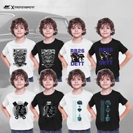 Baju Kereta Hotwheels Kanak Kanak ,Premium Quality Kids Car Hotwheels  T-Shirt / RB26, BOOST, RACING