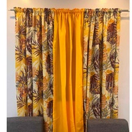 Monalisa Curtain 3in1 Set Modern Non-Ring Suksukan Printed Design Curtain 6FT/7FT