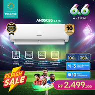 Hisense AC - AN05CEG Air Conditioner Standard 0.5 PK 1/2 PK (Indoor+Outdoor Unit Only)【Smart Mode】【S