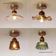 Entrance Light Ceiling Light Home Restaurant Antique Balcony Corridor French Walnut American Light A