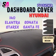HYUNDAI Sonata YF LF Elantra i40 Santa Fe Starex H1 Checkered Design Leather Dashboard Cover Dashmat