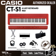 Casio CT-S1 61-key Portable Keyboard Digital Keyboard - Red (CTS1 / CT-S1 / CT S1)