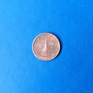 Koin Italia 2 Cent Euro Tahun 2002-2023